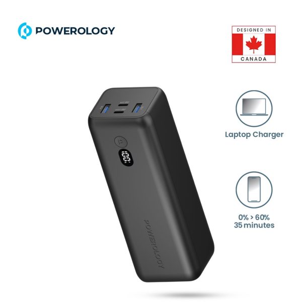 ⁦Powerology Onyx 30000mAh Dual USB-C Power Bank⁩ - الصورة ⁦2⁩