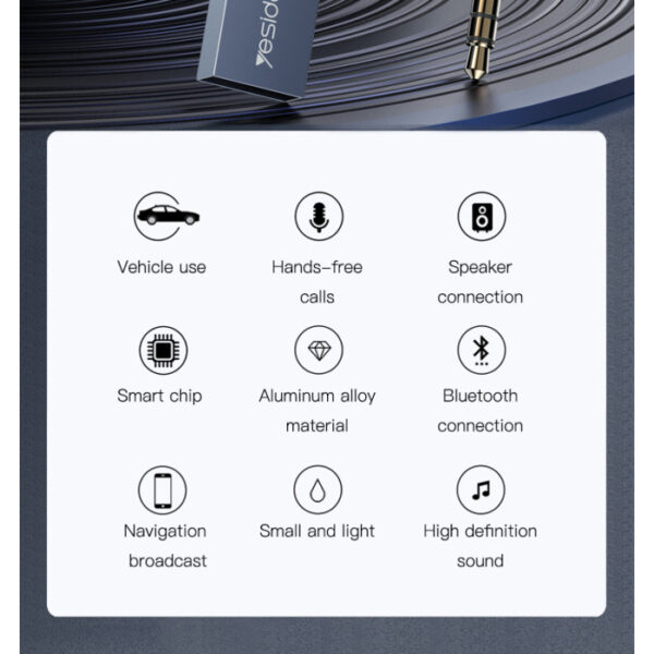 ⁦Wireless Audio Adapter BT car wireless audio receiver⁩ - الصورة ⁦4⁩