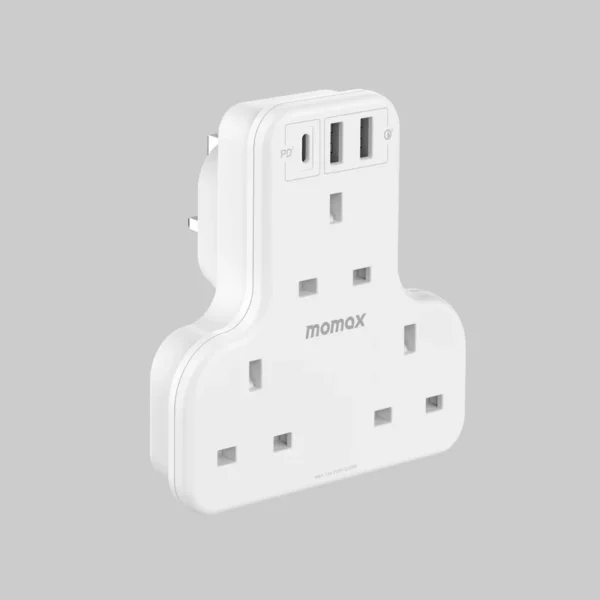 Oneplug 3-Outlet T-Shaped Extension Socket With USB