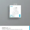 Oneplug 3-Outlet T-Shaped Extension Socket With USB