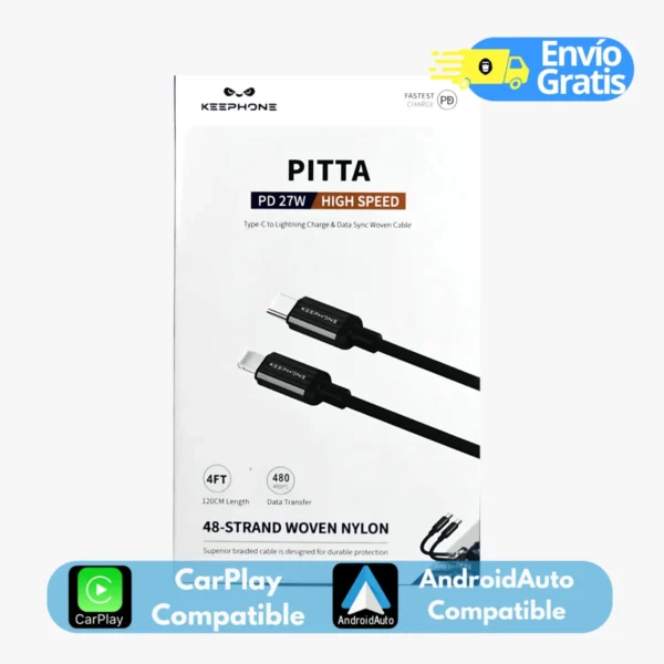⁦Cable PITTA Type-C a Lightning KEEPHONE 1.2MT⁩ - الصورة ⁦2⁩