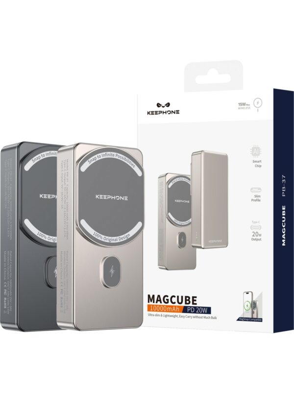 ⁦Keephone Magcube 10000 Mah Type-C 20W Pd Magsafe Powerbank⁩ - الصورة ⁦3⁩