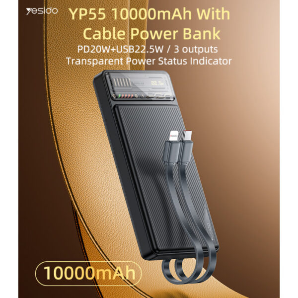 ⁦Power Bank YP55 10000mAh Fast Charging⁩ - الصورة ⁦5⁩