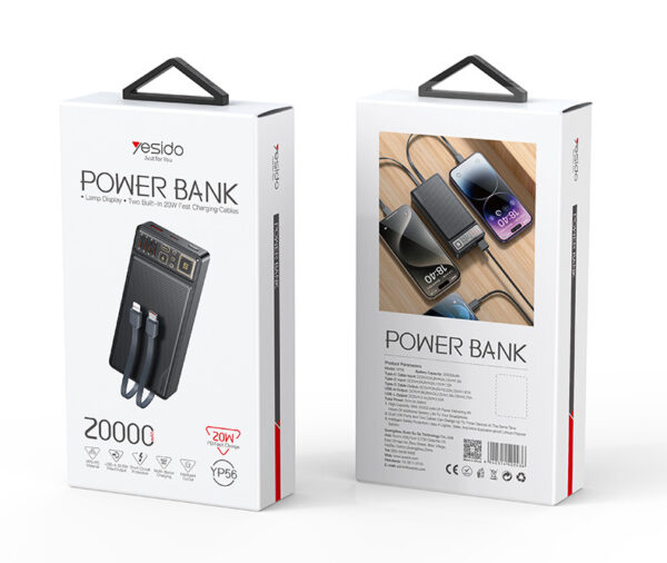 ⁦Power Bank YP56 20000mAh Fast Charging⁩ - الصورة ⁦2⁩