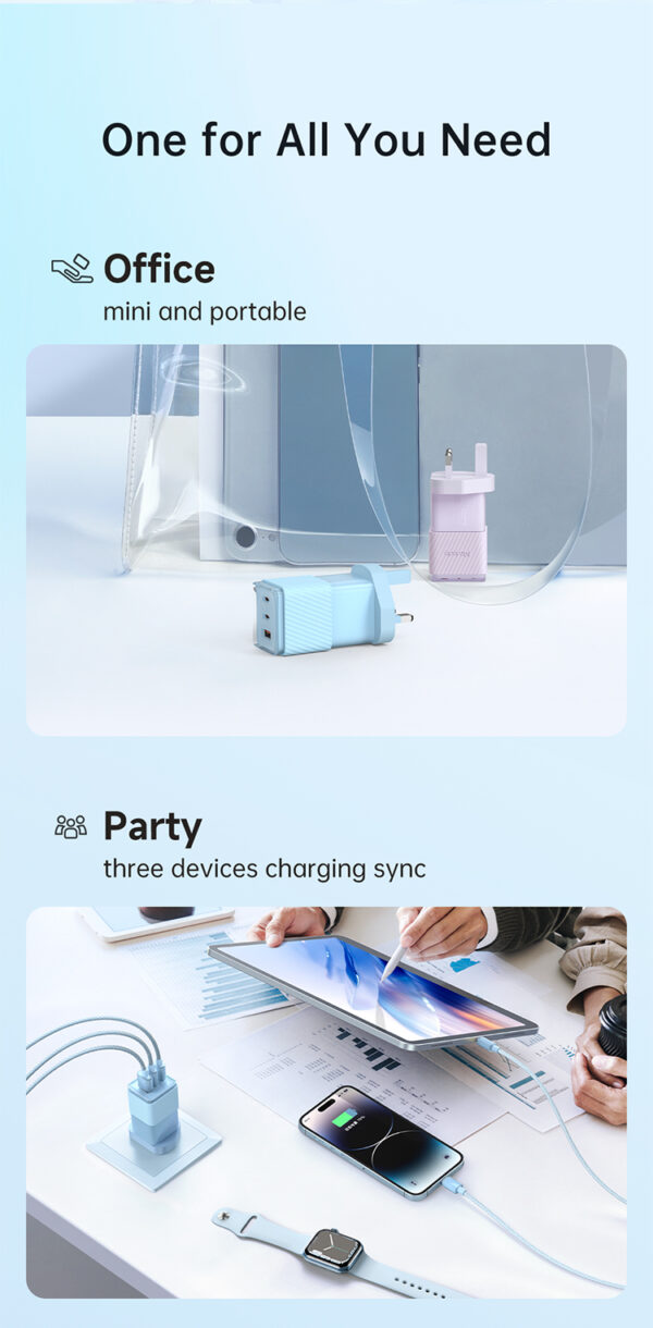 ⁦MCDODO 67W DICHROMATIC GAN 5 MINI FAST CHARGER⁩ - الصورة ⁦8⁩