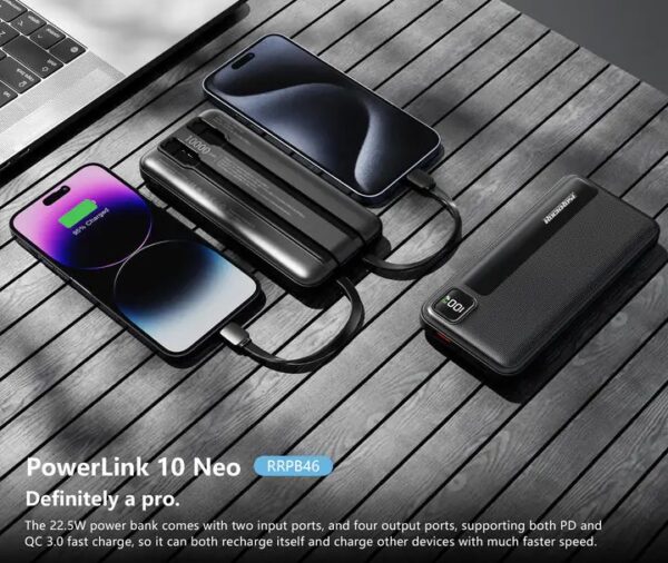 ⁦RockRose Powerlink 10 Neo 10000mAh Powerbank⁩ - الصورة ⁦2⁩