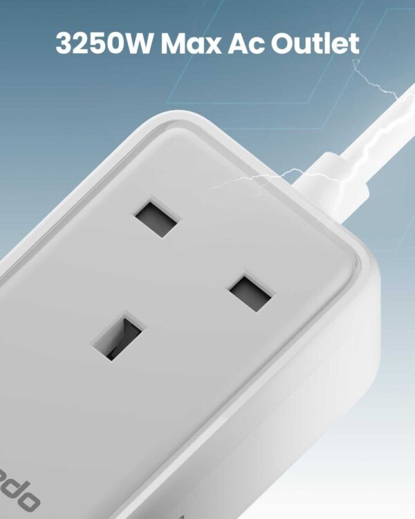 ⁦Moxedo Smart-Plug 65W GaN III Tech Extension Cord⁩ - الصورة ⁦8⁩