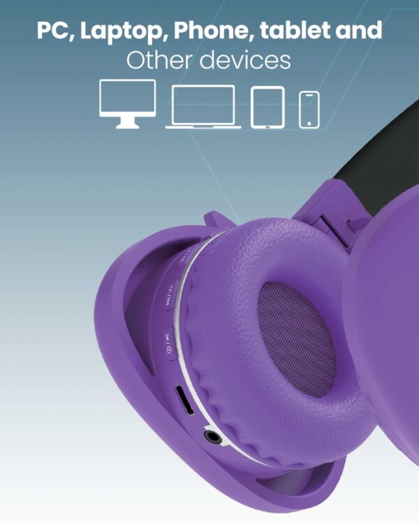 ⁦Moxedo Junior Wireless Stereo On-Ear Headphones for Kids⁩ - الصورة ⁦5⁩