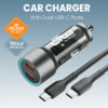 Moxedo Lite 40W Car Charger PD 3.0 Dual USB-C Ports