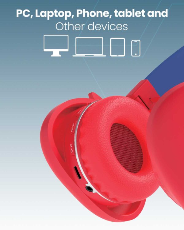 ⁦Moxedo Junior Wireless Stereo On-Ear Headphones for Kids⁩ - الصورة ⁦5⁩