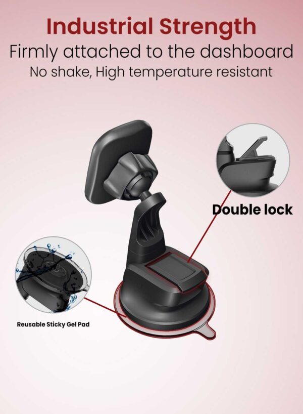 ⁦Moxedo Magnetic Car Mount Phone Holder Suction Base⁩ - الصورة ⁦6⁩