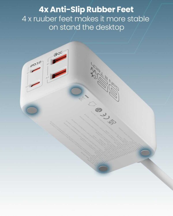 ⁦Moxedo Smart-Plug 65W GaN III Tech Extension Cord⁩ - الصورة ⁦6⁩