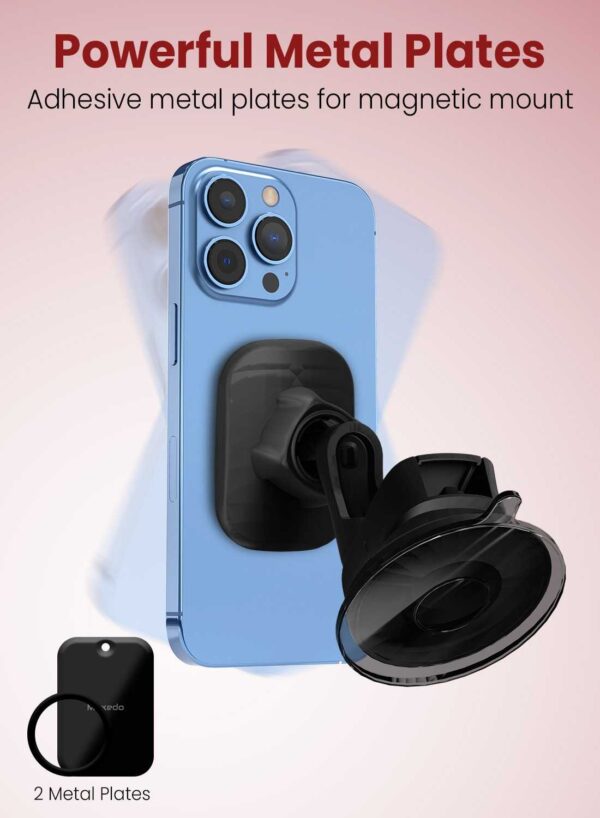 ⁦Moxedo Magnetic Car Mount Phone Holder Suction Base⁩ - الصورة ⁦5⁩