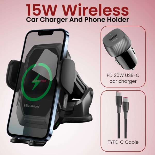 ⁦Moxedo 15W Wireless Phone Holder⁩ - الصورة ⁦5⁩