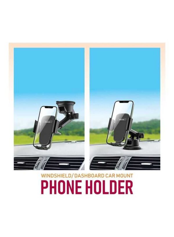 ⁦Moxedo Car Mount Phone Holder Windshield/Dashboard⁩ - الصورة ⁦2⁩
