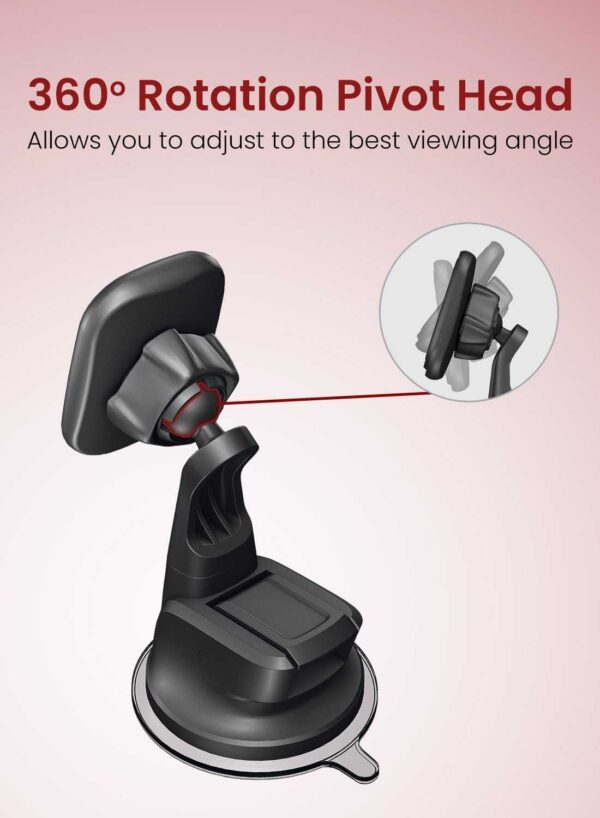 ⁦Moxedo Magnetic Car Mount Phone Holder Suction Base⁩ - الصورة ⁦4⁩