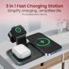 Moxedo 3 in 1 15W Wireless Charging Station Compatible