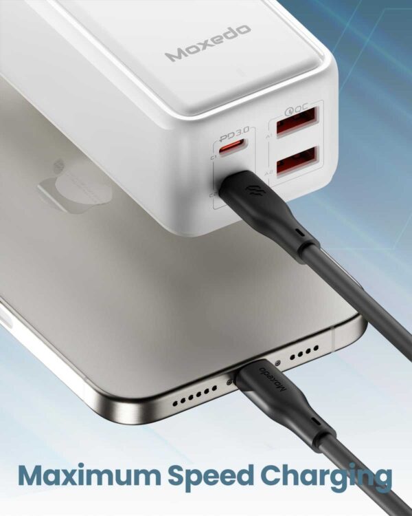 ⁦Moxedo Smart-Plug 65W GaN III Tech Extension Cord⁩ - الصورة ⁦4⁩