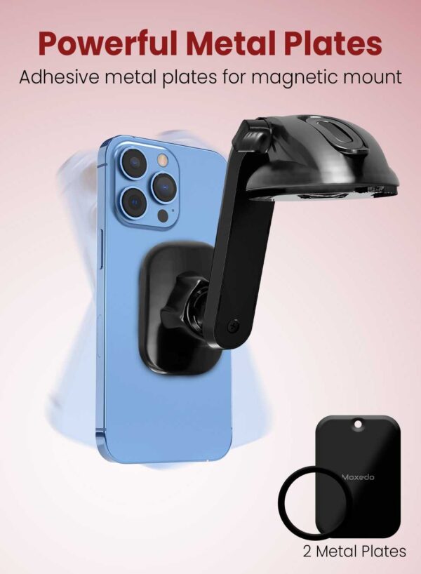 ⁦Moxedo Magnetic Car Phone Holder for Mount Dashboard Windshield⁩ - الصورة ⁦2⁩