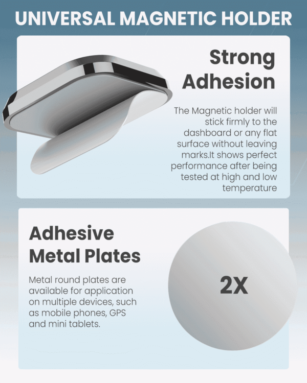 ⁦Moxedo Universal Magnetic Holder Mini Square Shape Holder⁩ - الصورة ⁦2⁩