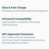 Powerology MFi Braided USB-C to USB-C + Lightning