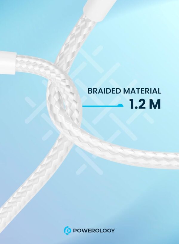 ⁦Powerology MFi Braided USB-C to USB-C + Lightning⁩ - الصورة ⁦6⁩