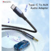 YAU36 Nylon Braid USB TC To 3.5mm Pin Audio Cable