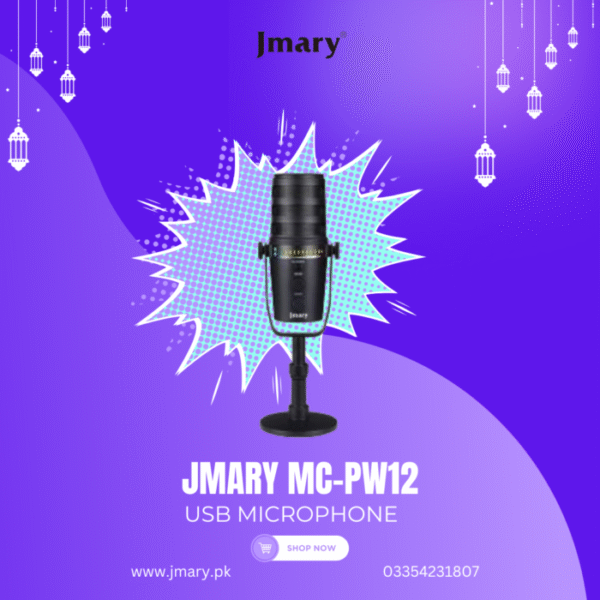 ⁦Jmary MC-PW12 Interface 360° Rotating Desktop Microphone⁩ - الصورة ⁦4⁩