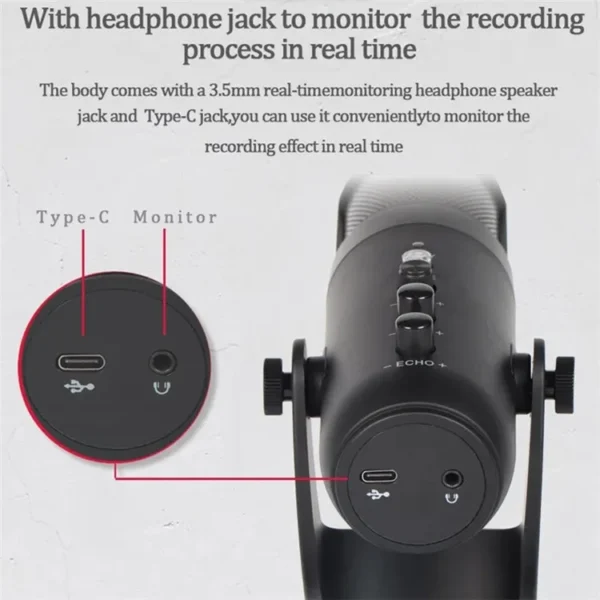 ⁦Jmary MC-PW9 RGB USB recording Microphone⁩ - الصورة ⁦3⁩