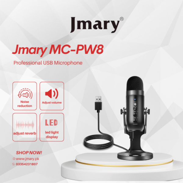 ⁦Jmary MC-PW8 Professional USB Microphone⁩ - الصورة ⁦3⁩