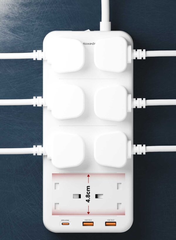 ⁦Moxedo 20W Power Strip Surge Protector⁩ - الصورة ⁦7⁩