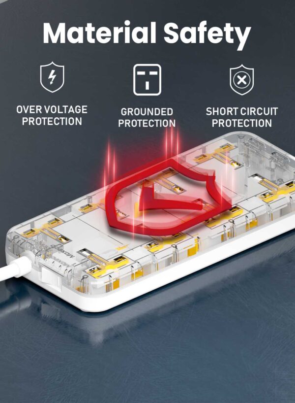 ⁦Moxedo 20W Power Strip Surge Protector⁩ - الصورة ⁦6⁩