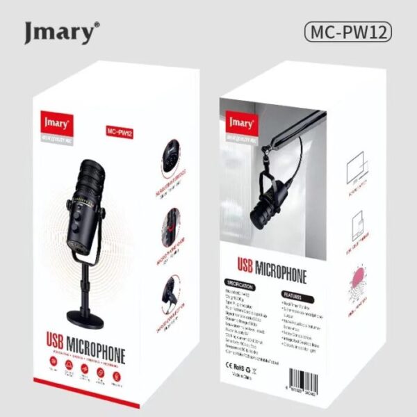 ⁦Jmary MC-PW12 Interface 360° Rotating Desktop Microphone⁩ - الصورة ⁦3⁩