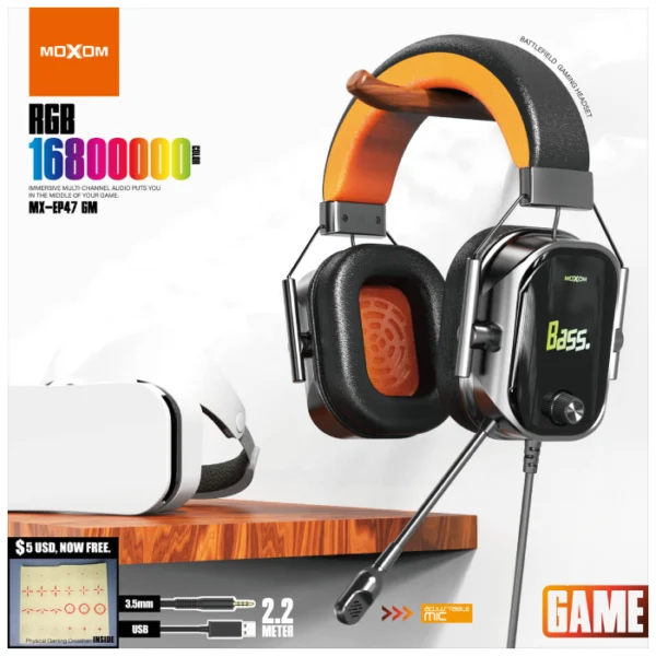 ⁦MOXOM MX-EP47 GM Gaming Headset⁩ - الصورة ⁦7⁩