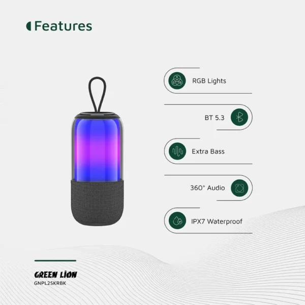 ⁦Green Lion Palma 2 RGB Portable Speaker⁩ - الصورة ⁦7⁩