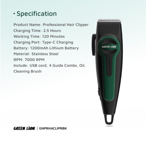 ⁦Green Lion Professional Hair Clipper⁩ - الصورة ⁦5⁩