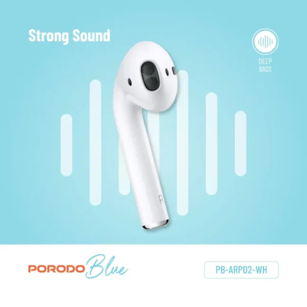 ⁦Porodo Blue Wireless Earbuds 2⁩ - الصورة ⁦4⁩