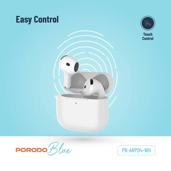 ⁦Porodo Blue Earbuds 4 with ENC⁩ - الصورة ⁦3⁩