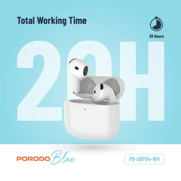⁦Porodo Blue Earbuds 4 with ENC⁩ - الصورة ⁦6⁩