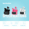 Porodo Blue Earbuds Pro2 Touch Display