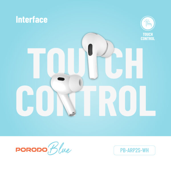 ⁦Porodo Blue Earbuds Pro2 Touch Display⁩ - الصورة ⁦5⁩