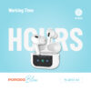 Porodo Blue Earbuds Pro2 Touch Display