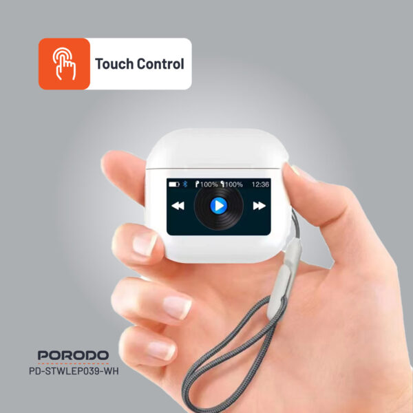 ⁦Porodo Soundtec Glimpse Touch Display TWS⁩ - الصورة ⁦4⁩