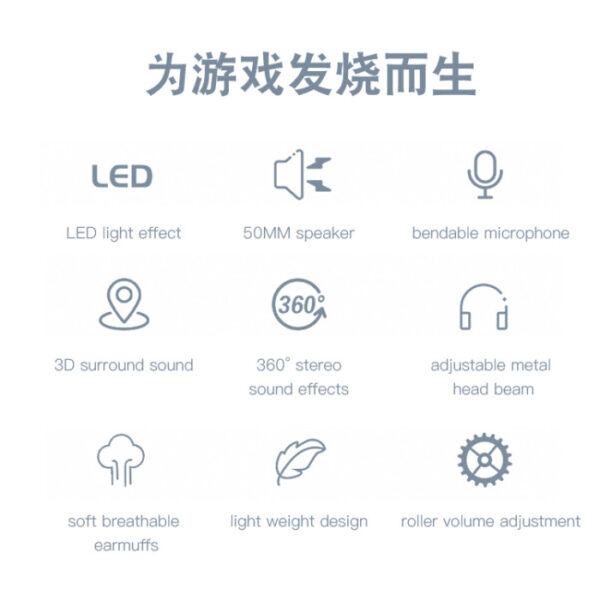⁦EK01 Professional special for gamer gaming headset⁩ - الصورة ⁦3⁩